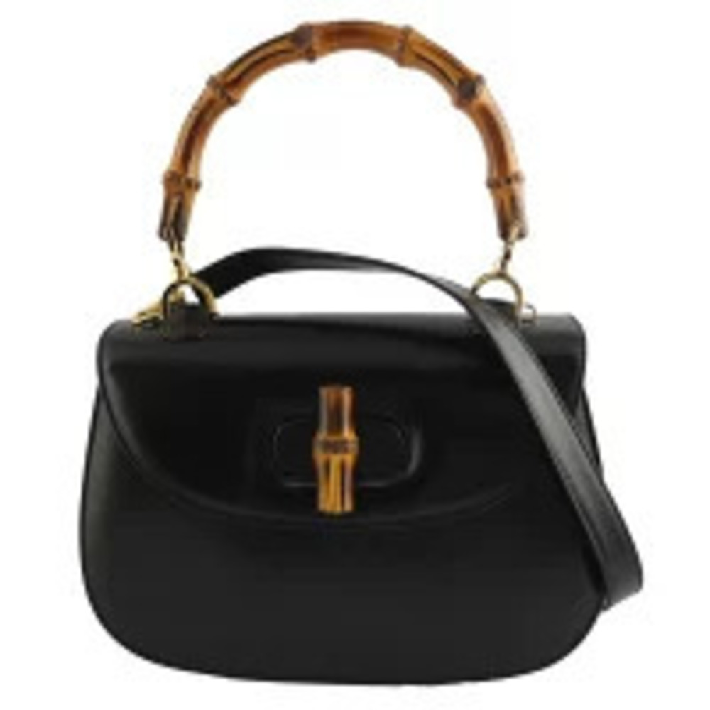 Gucci bag bamboo shoulder handbag black